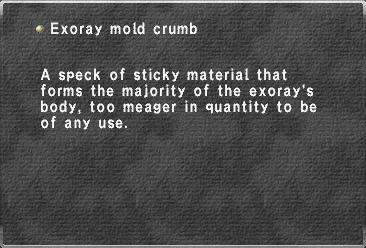 Exoray mold crumb