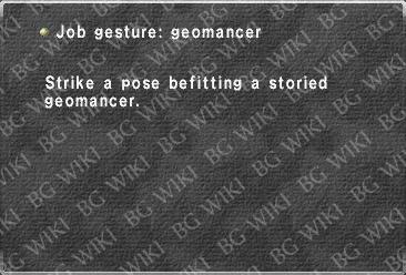 Job gesture: geomancer