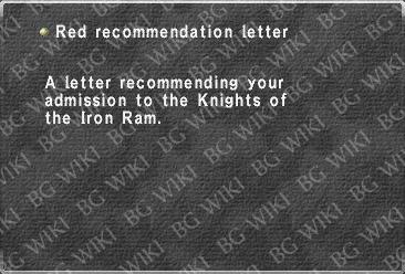 Red recommendation letter