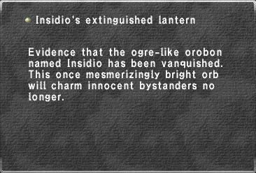 Insidio's extinguished lantern