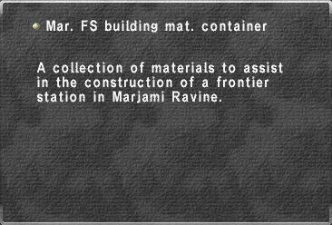 Mar. FS building mat. container