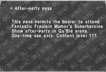 After-party pass