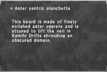 Aster yantric planchette