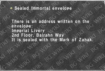Sealed Immortal envelope