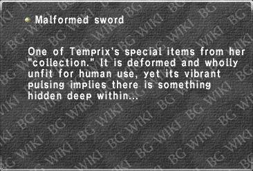 Malformed sword