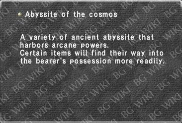 Abyssite of the cosmos
