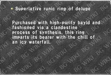 Superlative runic ring of deluge
