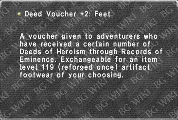 Deed Voucher +2: Feet