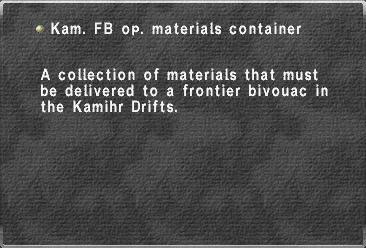 Kam. FB op. materials container