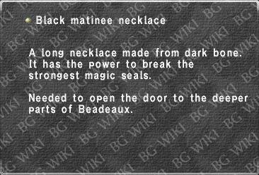 Black matinee necklace