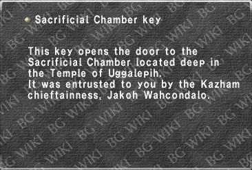 Sacrificial Chamber key