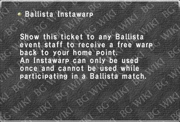 Ballista Instawarp