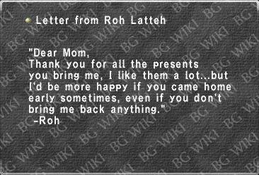 Letter from Roh Latteh