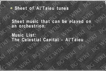 Sheet of Al'Taieu tunes