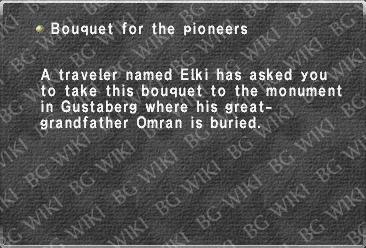 Bouquet for the pioneers