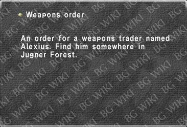 Weapons order
