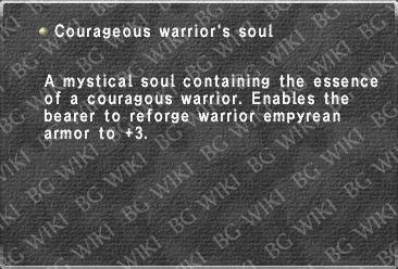 Courageous warrior's soul
