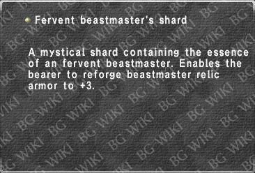 Fervent beastmaster's shard