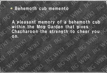 Behemoth cub memento