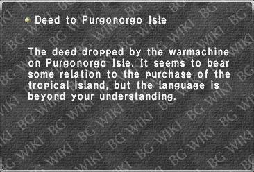 Deed to Purgonorgo Isle