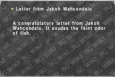 Letter from Jakoh Wahcondalo