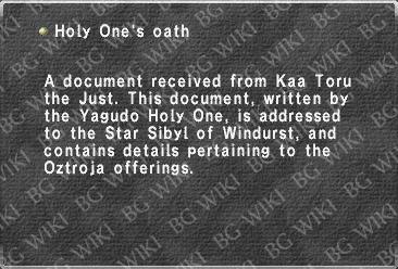 Holy One's oath