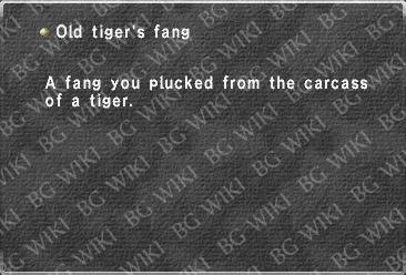 Old tiger's fang