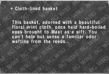 Cloth-lined basket