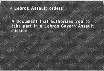Lebros Assault orders