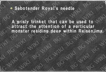 Sabotender Royal's needle