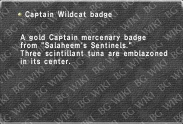 Captain Wildcat badge