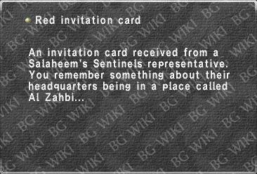 Red invitation card