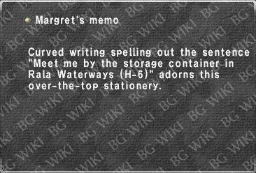 Margret's memo