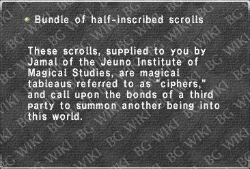 Bundle of half-inscribed scrolls