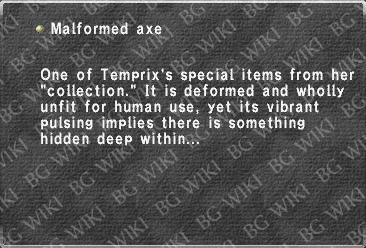 Malformed axe