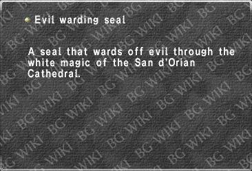 Evil warding seal