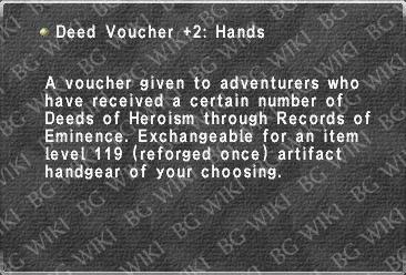 Deed Voucher +2: Hands
