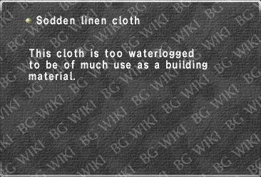 Sodden linen cloth