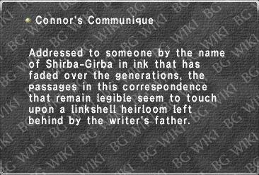 Connor's Communique