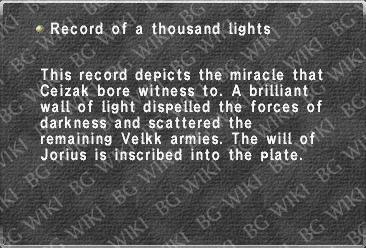Record of a thousand lights