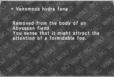 Venomous hydra fang