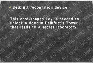 Delkfutt recognition device
