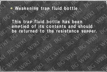 Weakening trap fluid bottle