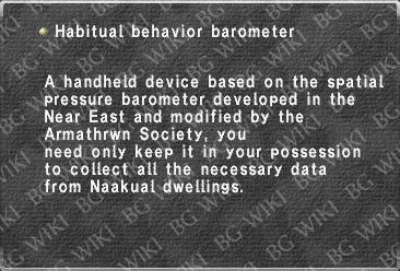 Habitual behavior barometer