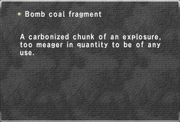 Bomb coal fragment