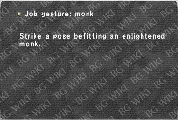 Job gesture: monk