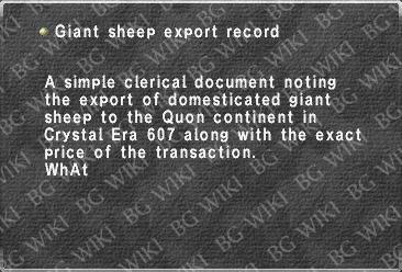 Giant sheep export record