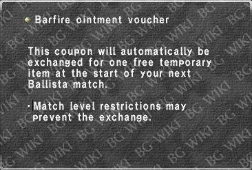 Barfire ointment voucher