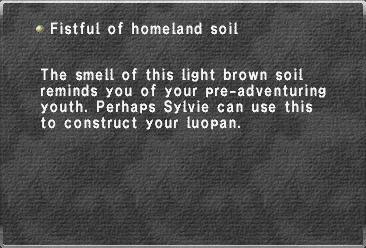 Fistful of homeland soil