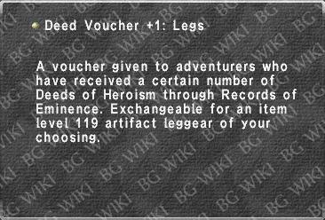 Deed Voucher +1: Legs